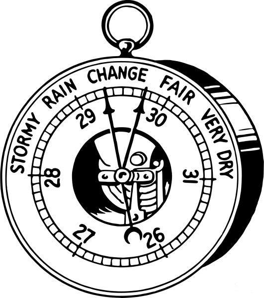 Vintage Barometer coloring page image