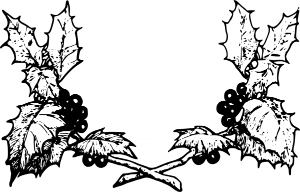 Vintage Basic Holly coloring page image