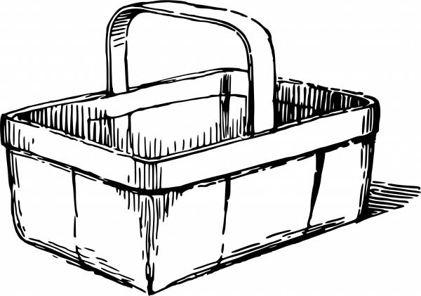 Vintage Basket coloring page image