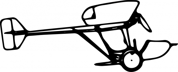 Vintage Bat Crown Airplane coloring page image