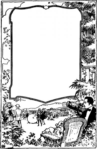 Vintage Beach Frame coloring page image