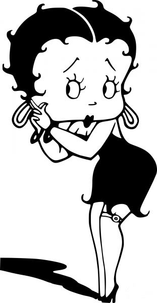 Vintage Betty Boop April 1932 coloring page image