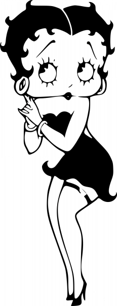 Vintage Betty Boop coloring page image