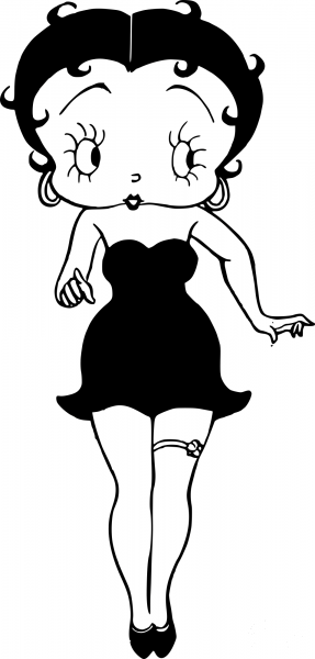 Vintage Betty Boop Front coloring page image