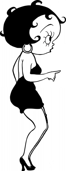 Vintage Betty Boop Side coloring page image