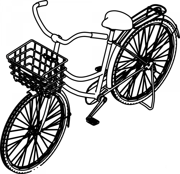 Vintage Bicycle coloring page image