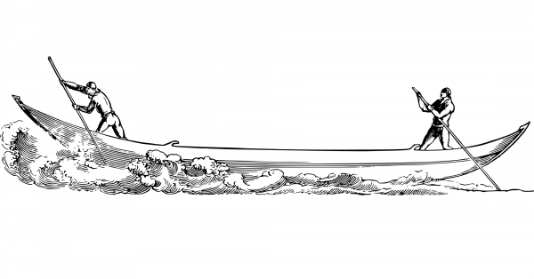 Vintage Boat coloring page image