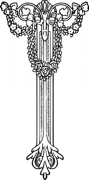 Vintage Book Decoration Garlands coloring page image