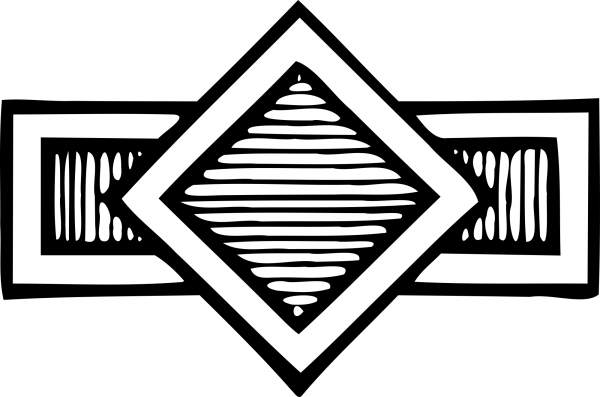 Vintage Book Decoration Geometric coloring page image