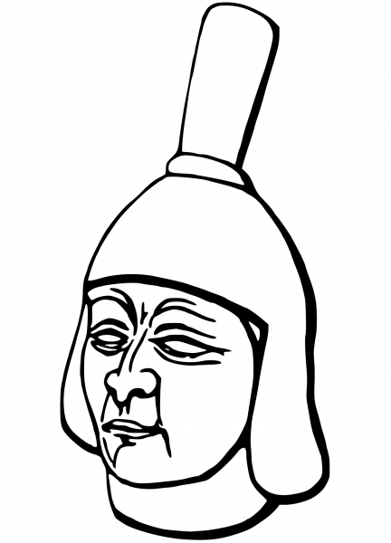 Vintage Bottle Head coloring page image
