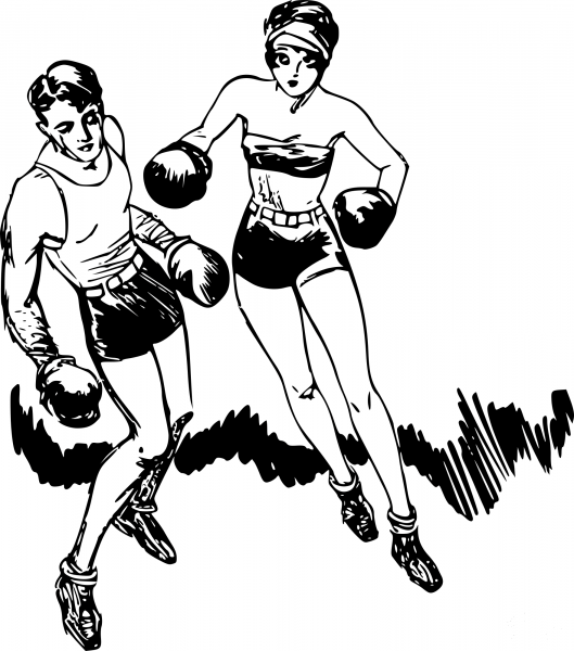 Vintage Boxers coloring page image