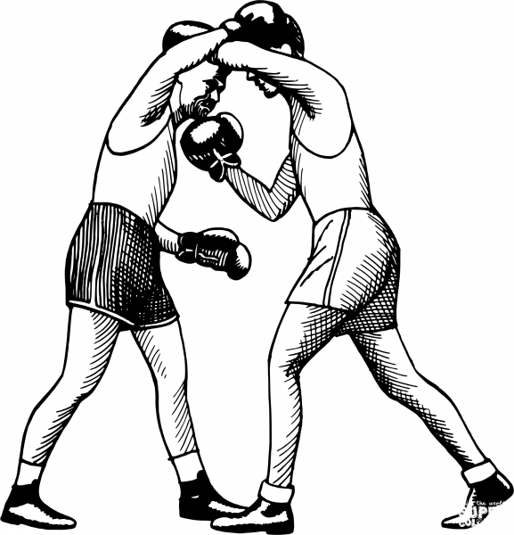 Vintage Boxing coloring page image
