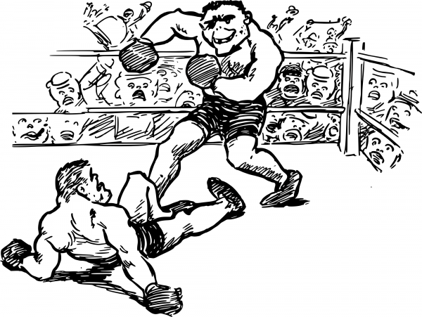 Vintage Boxing coloring page image