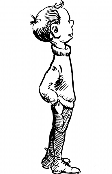 Vintage Boy coloring page image
