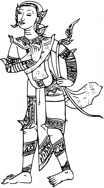 Vintage Brahma coloring page image