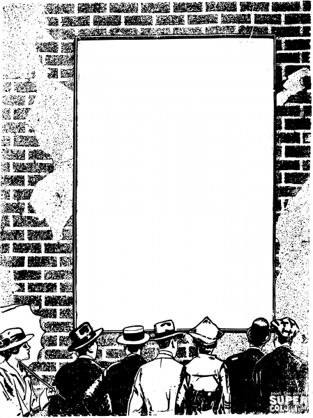 Vintage Brick Frame Poster coloring page image