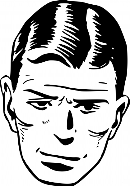 Vintage Brooding Man coloring page image