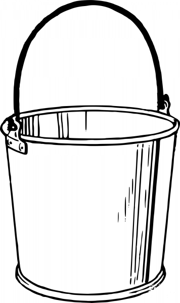 Vintage Bucket coloring page image