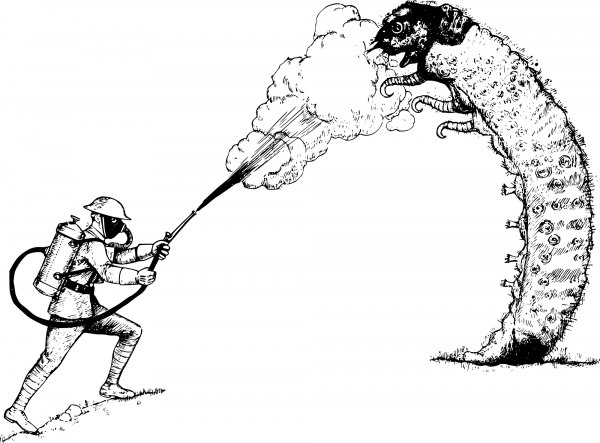 Vintage Bug Killer coloring page image