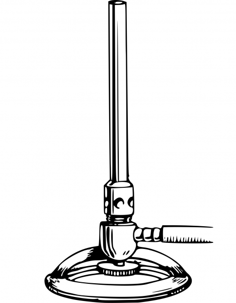 Vintage Bunsen Burner coloring page image
