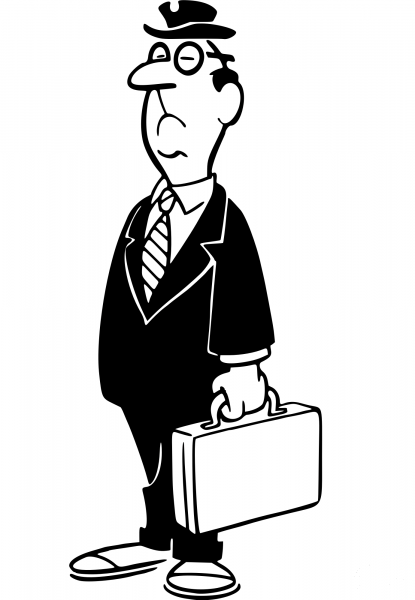 Vintage Businessman coloring page image