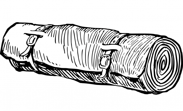 Vintage Camping Rollup coloring page image