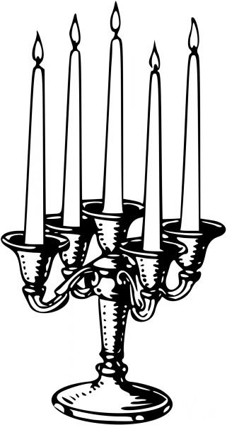 Vintage Candelabrum coloring page image
