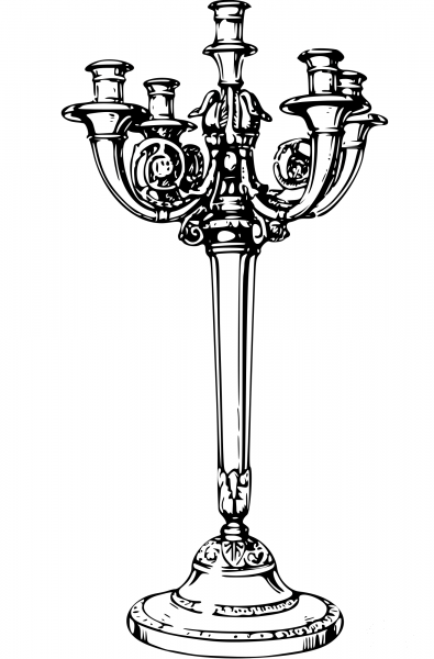 Vintage Candelabrum coloring page image
