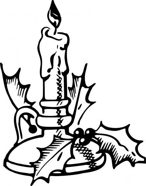 Vintage Candle coloring page image