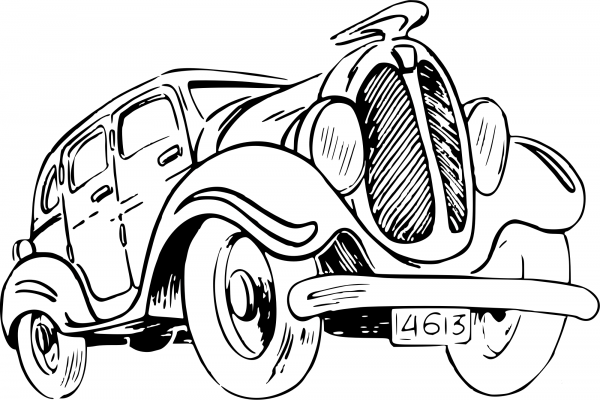 Vintage Car coloring page image