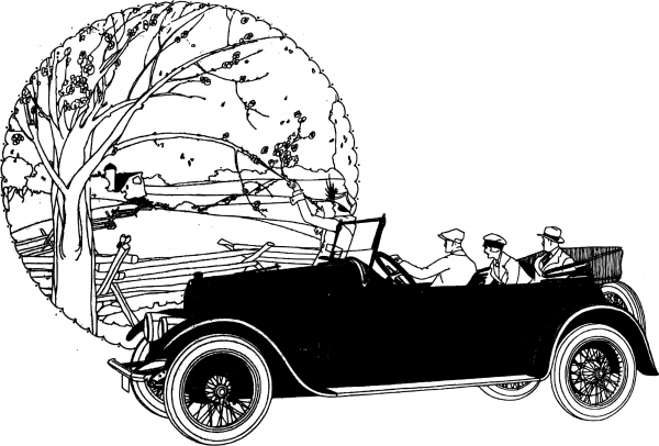 Vintage Car Touring coloring page image