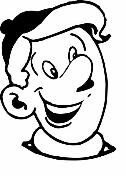 Vintage Cartoon Guy coloring page image