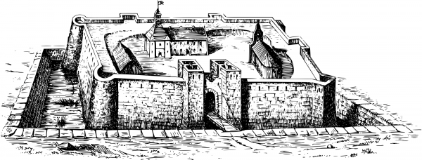 Vintage Castle coloring page image