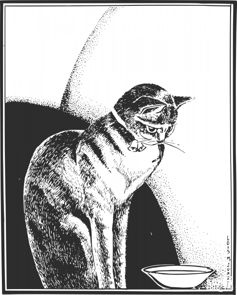 Vintage Cat coloring page image