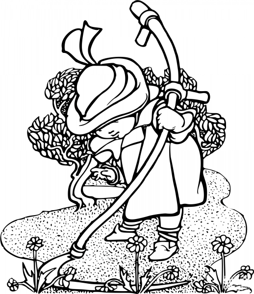 Vintage Child Reaper coloring page image