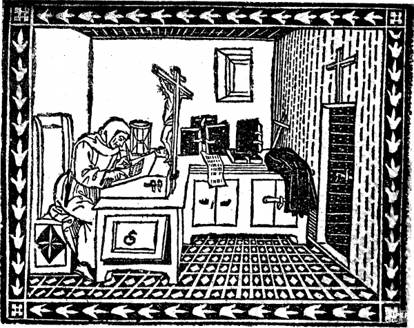 Vintage Christian Scribe coloring page image