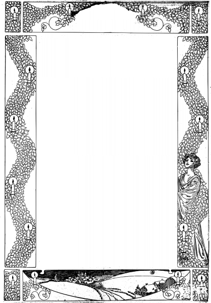 Vintage Christmas Candle Frame coloring page image