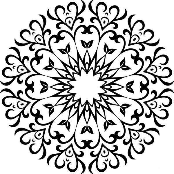 Vintage Circular Ornament coloring page image