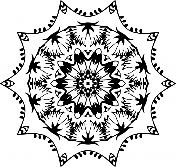 Vintage Circular Ornament coloring page image