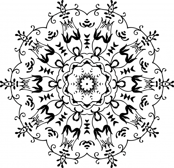 Vintage Circular Ornament coloring page image