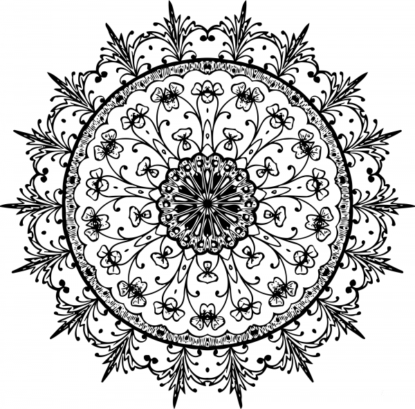 Vintage Circular Ornament coloring page image