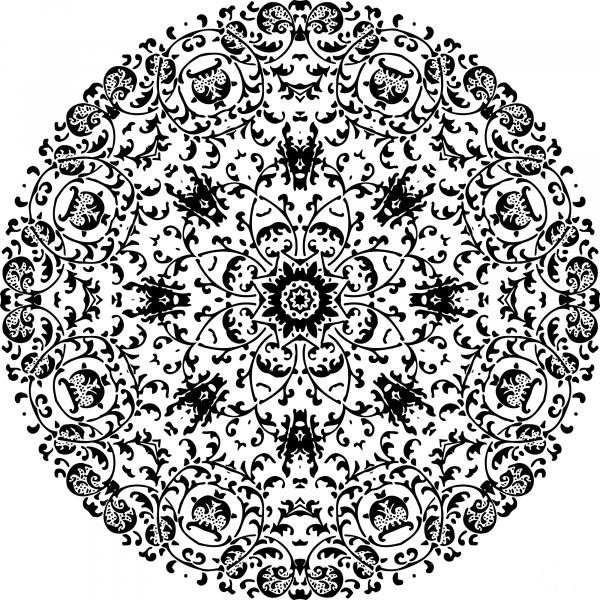 Vintage Circular Ornament coloring page image