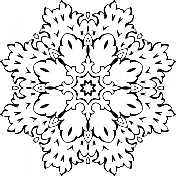 Vintage Circular Ornament coloring page image