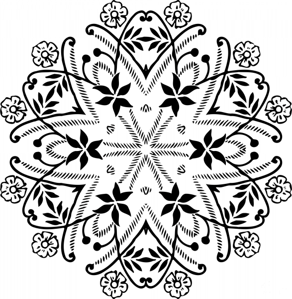 Vintage Circular Ornament coloring page image