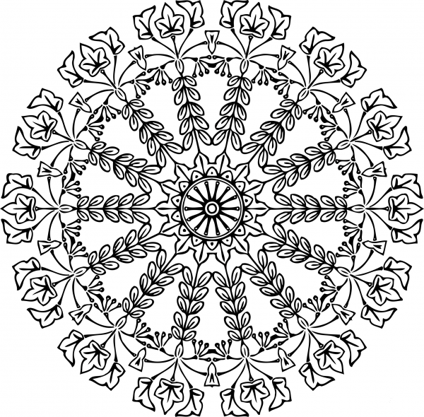 Vintage Circular Ornament coloring page image