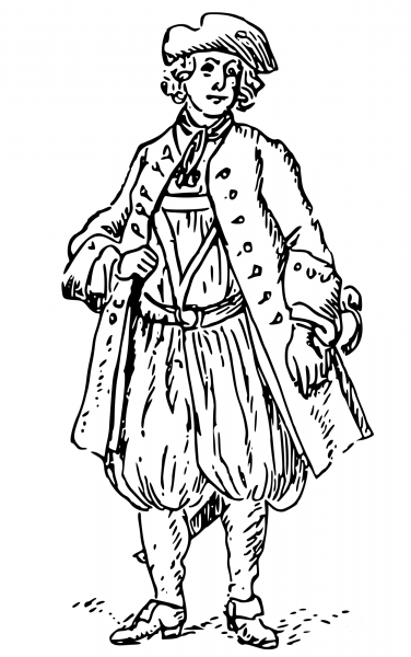Vintage Classic Gent coloring page image