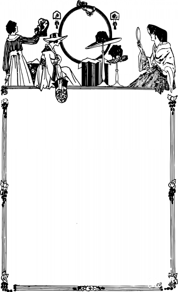 Vintage Classic Ladies Frame coloring page image