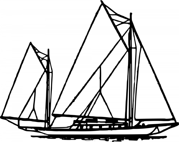 Vintage Classic Yawl coloring page image