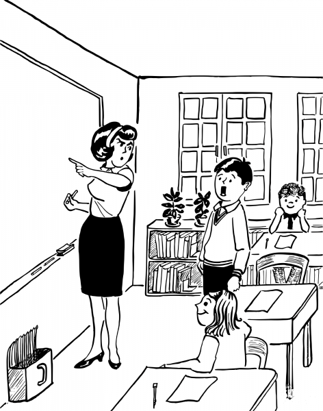 Vintage Classroom coloring page image