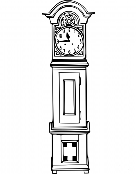 Vintage Clock coloring page image